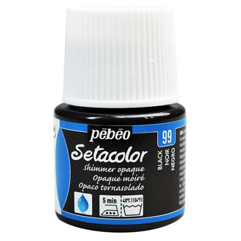 Farba do tkanin Pebeo Setacolor 45ml, Czarna/99 Black